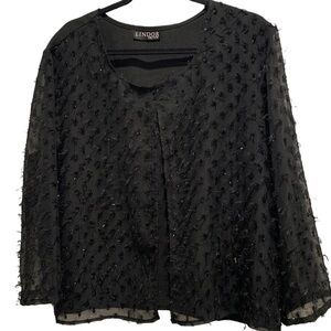 Lindor blouse, petite, black, eyelash
